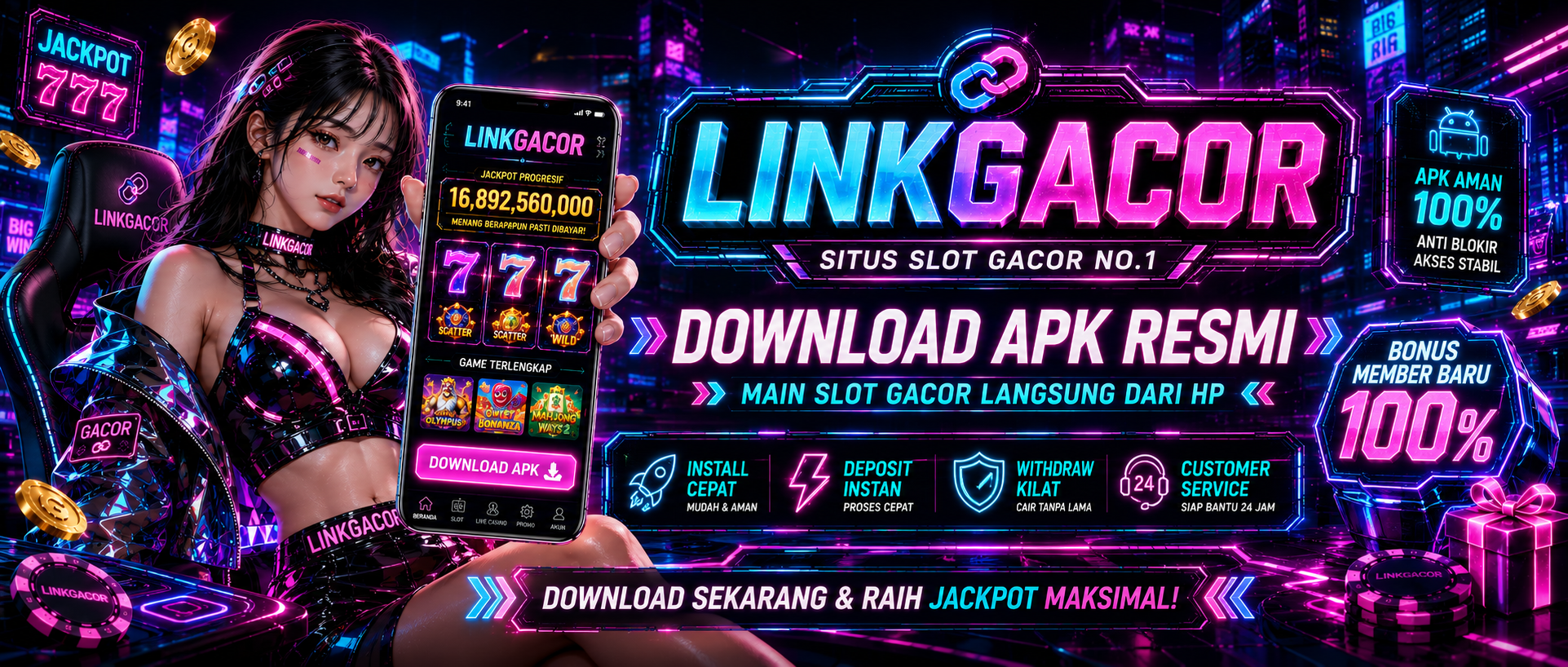 Download LINKGACOR APK — Dana & QRIS, main dimana saja